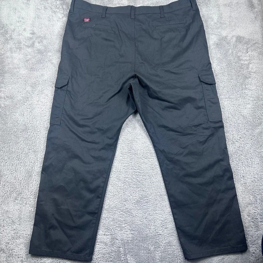 Wrangler Workwear Cargo Pants Mens 44x29 Black Straight Leg Utility‎ Canvas